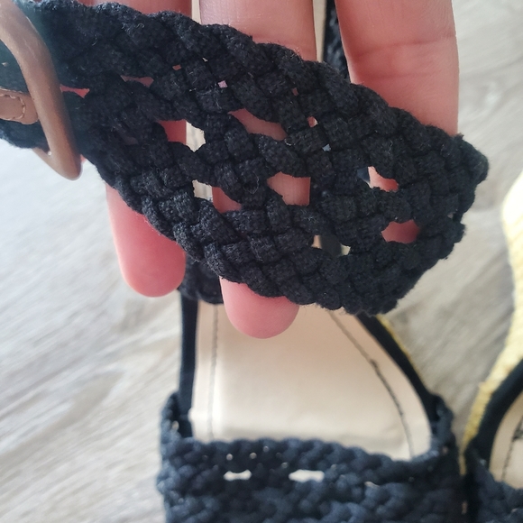 Black rue 21 etc  Wedge Sandals Size M 7/8 - Picture 2 of 10